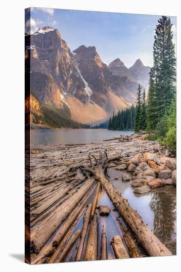 Moraine Lake, Glacial Lake in Banff National Park-Luis Leamus-Stretched Canvas