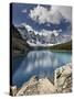 Moraine Lake in Fall with Fresh Snow, Banff Nat'l Park, UNESCO World Heritage Site, Alberta, Canada-James Hager-Stretched Canvas