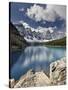 Moraine Lake in Fall with Fresh Snow, Banff Nat'l Park, UNESCO World Heritage Site, Alberta, Canada-James Hager-Stretched Canvas