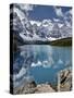 Moraine Lake in the Fall with Fresh Snow, Banff National Park, UNESCO World Heritage Site, Alberta,-James Hager-Stretched Canvas