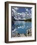 Moraine Lake in the Fall with Fresh Snow, Banff National Park, UNESCO World Heritage Site, Alberta,-James Hager-Framed Photographic Print