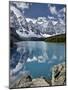 Moraine Lake in the Fall with Fresh Snow, Banff National Park, UNESCO World Heritage Site, Alberta,-James Hager-Mounted Photographic Print