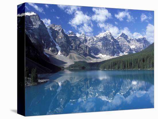 Moraine Lake in the Valley of Ten Peaks, Canada-Diane Johnson-Stretched Canvas