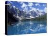 Moraine Lake in the Valley of Ten Peaks, Canada-Diane Johnson-Stretched Canvas