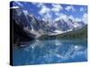 Moraine Lake in the Valley of Ten Peaks, Canada-Diane Johnson-Stretched Canvas