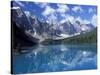 Moraine Lake in the Valley of Ten Peaks, Canada-Diane Johnson-Stretched Canvas