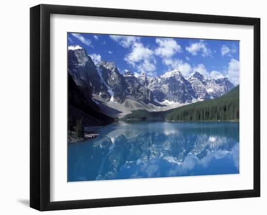 Moraine Lake in the Valley of Ten Peaks, Canada-Diane Johnson-Framed Photographic Print