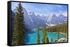 Moraine Lake in the Valley of the Ten Peaks-Neale Clark-Framed Stretched Canvas