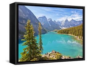 Moraine Lake in the Valley of the Ten Peaks-Neale Clark-Framed Stretched Canvas