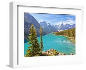 Moraine Lake in the Valley of the Ten Peaks-Neale Clark-Framed Photographic Print