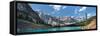 Moraine Lake Panorama-Larry Malvin-Framed Stretched Canvas