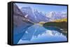 Moraine Lake Reflections in the Valley of the Ten Peaks-Neale Clark-Framed Stretched Canvas