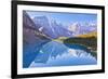 Moraine Lake Reflections in the Valley of the Ten Peaks-Neale Clark-Framed Premium Photographic Print