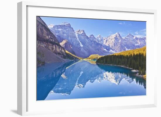 Moraine Lake Reflections in the Valley of the Ten Peaks-Neale Clark-Framed Photographic Print