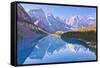 Moraine Lake Reflections in the Valley of the Ten Peaks-Neale Clark-Framed Stretched Canvas