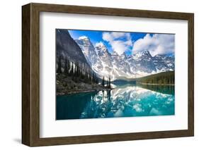 Moraine Lake, Rocky Mountains, Canada-AlbertoLoyo-Framed Photographic Print