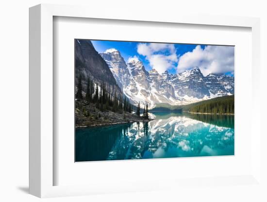 Moraine Lake, Rocky Mountains, Canada-AlbertoLoyo-Framed Photographic Print