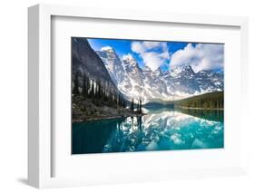 Moraine Lake, Rocky Mountains, Canada-AlbertoLoyo-Framed Photographic Print