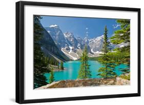 Moraine Lake Trail Banff Park-null-Framed Art Print