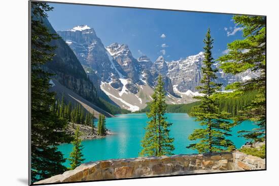 Moraine Lake Trail Banff Park-null-Mounted Art Print