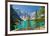 Moraine Lake Trail Banff Park-null-Framed Art Print