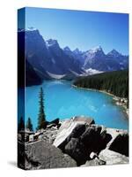 Moraine Lake, Valley of the Ten Peaks, Banff National Park, Rocky Mountains-Hans Peter Merten-Stretched Canvas