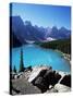 Moraine Lake, Valley of the Ten Peaks, Banff National Park, Rocky Mountains-Hans Peter Merten-Stretched Canvas