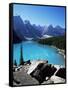 Moraine Lake, Valley of the Ten Peaks, Banff National Park, Rocky Mountains-Hans Peter Merten-Framed Stretched Canvas