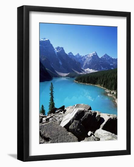 Moraine Lake, Valley of the Ten Peaks, Banff National Park, Rocky Mountains-Hans Peter Merten-Framed Photographic Print