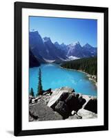 Moraine Lake, Valley of the Ten Peaks, Banff National Park, Rocky Mountains-Hans Peter Merten-Framed Photographic Print