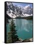 Moraine Lake with Mountains That Overlook Valley of the Ten Peaks, Banff National Park, Canada-Tony Waltham-Framed Stretched Canvas