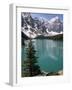 Moraine Lake with Mountains That Overlook Valley of the Ten Peaks, Banff National Park, Canada-Tony Waltham-Framed Photographic Print