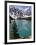 Moraine Lake with Mountains That Overlook Valley of the Ten Peaks, Banff National Park, Canada-Tony Waltham-Framed Photographic Print