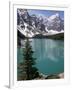 Moraine Lake with Mountains That Overlook Valley of the Ten Peaks, Banff National Park, Canada-Tony Waltham-Framed Photographic Print