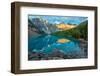 Moraine Lake Yellow Mountain Landscape-JamesWheeler-Framed Photographic Print