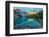 Moraine Lake Yellow Mountain Landscape-JamesWheeler-Framed Photographic Print