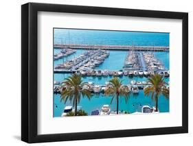 Moraira Alicante Marina Nautic Port High Angle View in Mediterranean-holbox-Framed Photographic Print