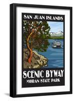 Moran State Park - San Juan Islands, Washington - Scenic Byway-Lantern Press-Framed Art Print