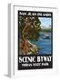 Moran State Park - San Juan Islands, Washington - Scenic Byway-Lantern Press-Framed Art Print