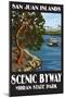 Moran State Park - San Juan Islands, Washington - Scenic Byway-Lantern Press-Mounted Art Print