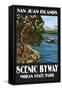 Moran State Park - San Juan Islands, Washington - Scenic Byway-Lantern Press-Framed Stretched Canvas