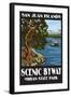 Moran State Park - San Juan Islands, Washington - Scenic Byway-Lantern Press-Framed Art Print