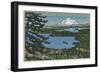 Moran State Park, San Juan Islands, Washington, View of Islands and Mt. Baker from Mt. Constitution-Lantern Press-Framed Art Print