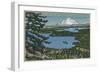 Moran State Park, San Juan Islands, Washington, View of Islands and Mt. Baker from Mt. Constitution-Lantern Press-Framed Art Print