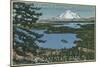 Moran State Park, San Juan Islands, Washington, View of Islands and Mt. Baker from Mt. Constitution-Lantern Press-Mounted Art Print