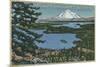 Moran State Park, San Juan Islands, Washington, View of Islands and Mt. Baker from Mt. Constitution-Lantern Press-Mounted Premium Giclee Print