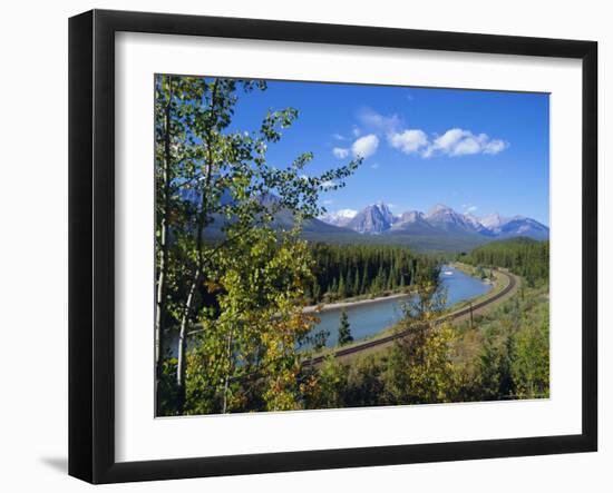 Morants Curve, Bow River, Bow Range, Rocky Mountains, Canada-Hans Peter Merten-Framed Photographic Print