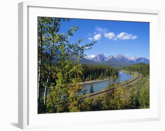Morants Curve, Bow River, Bow Range, Rocky Mountains, Canada-Hans Peter Merten-Framed Photographic Print