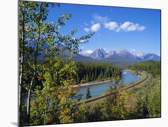 Morants Curve, Bow River, Bow Range, Rocky Mountains, Canada-Hans Peter Merten-Mounted Photographic Print