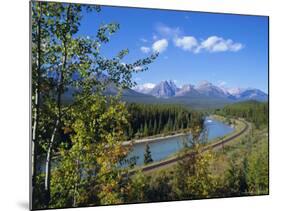 Morants Curve, Bow River, Bow Range, Rocky Mountains, Canada-Hans Peter Merten-Mounted Photographic Print